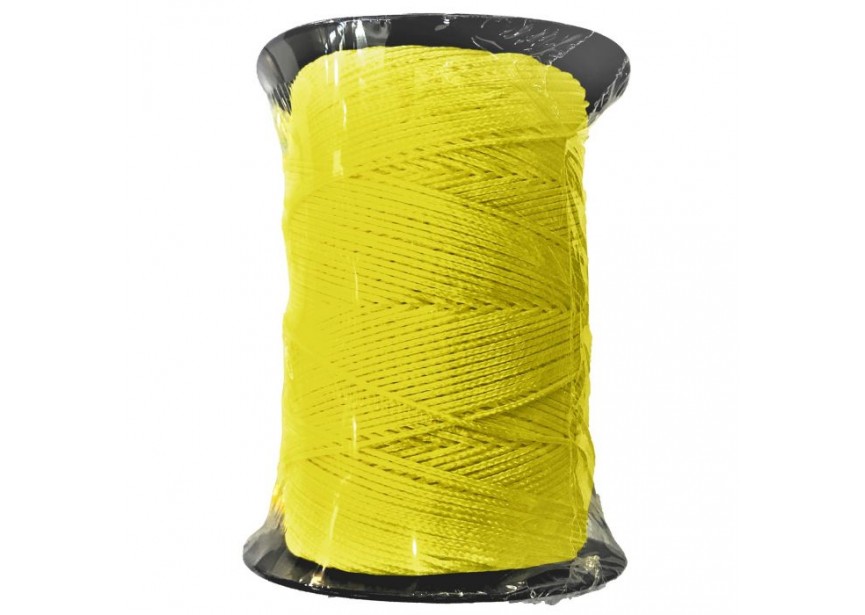 Metserstouw nylon 2mm geel fluo /100m op bobijn Ferma