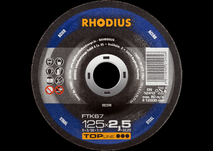 Snijschijf ijzer 125x2.5mm FTK67 Rhodius (202398)