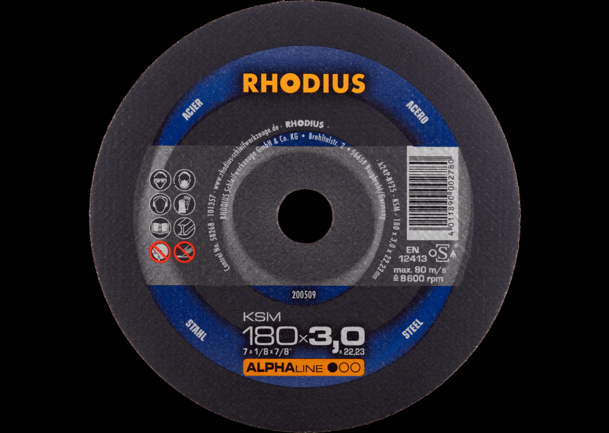 Snijschijf ijzer 180x3.0mm KSM Rhodius (200509)