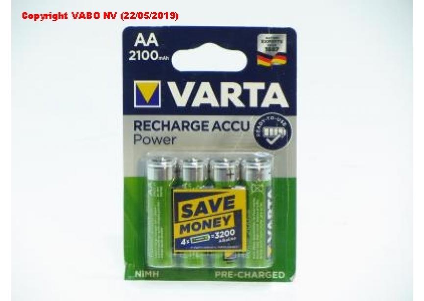 Batterij Varta AA HR6 herlaadbaar (1bli/4bat) 2100mAh