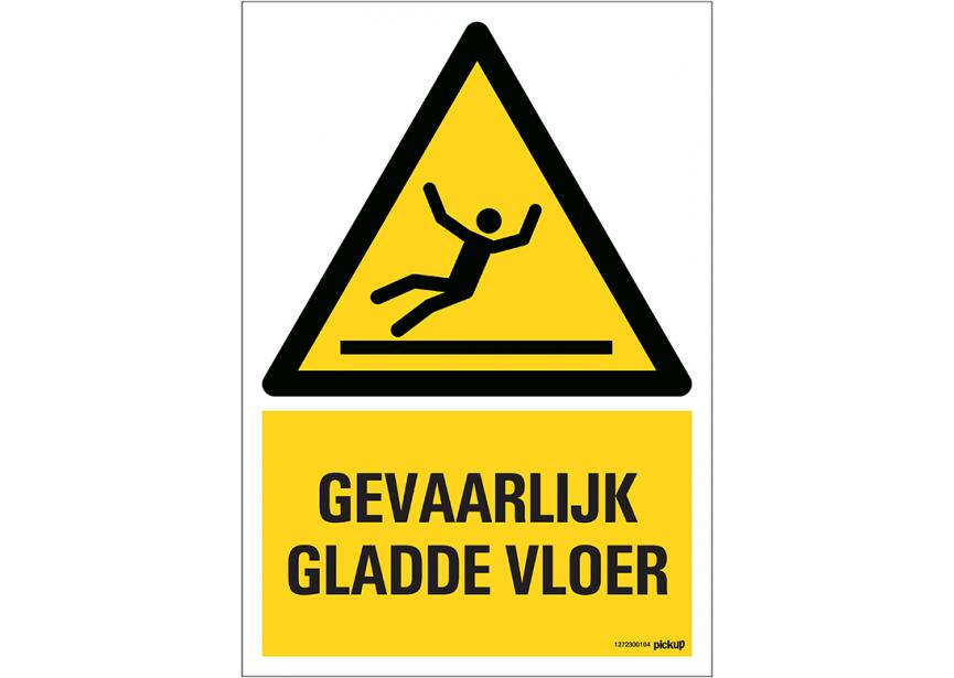 Sign.bord gevaarlijk gladde vloer +picto 230x330