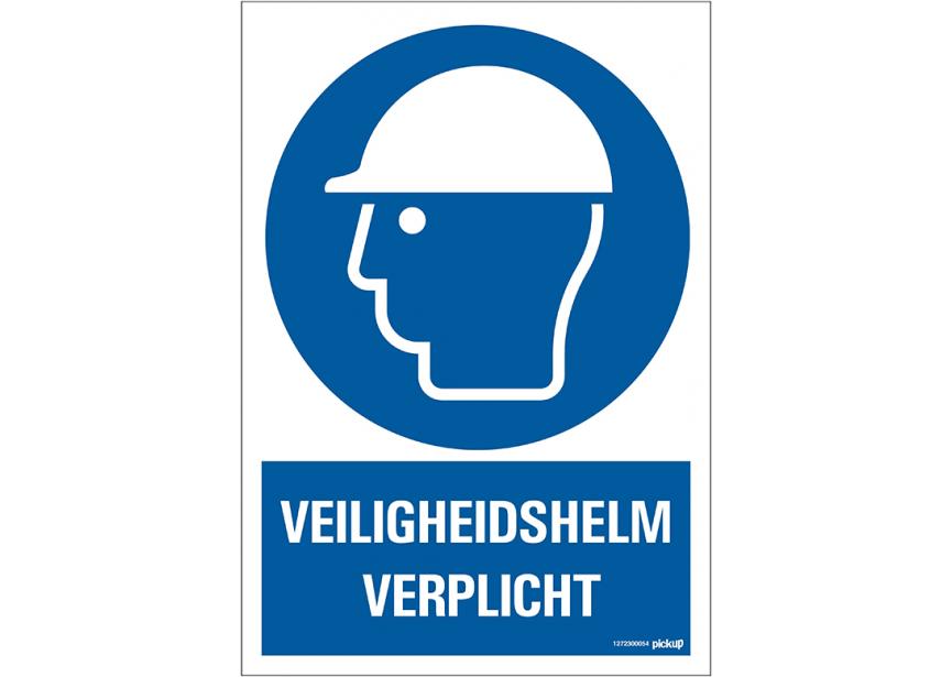 Sign.bord veiligheidshelm verplicht +picto 230x330