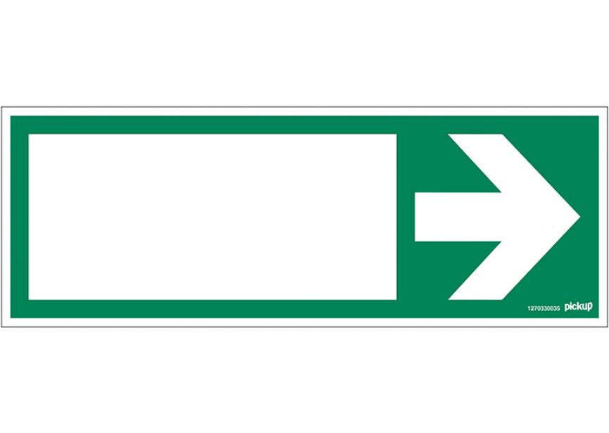 Sign.bord groen met pijl 330x120 
