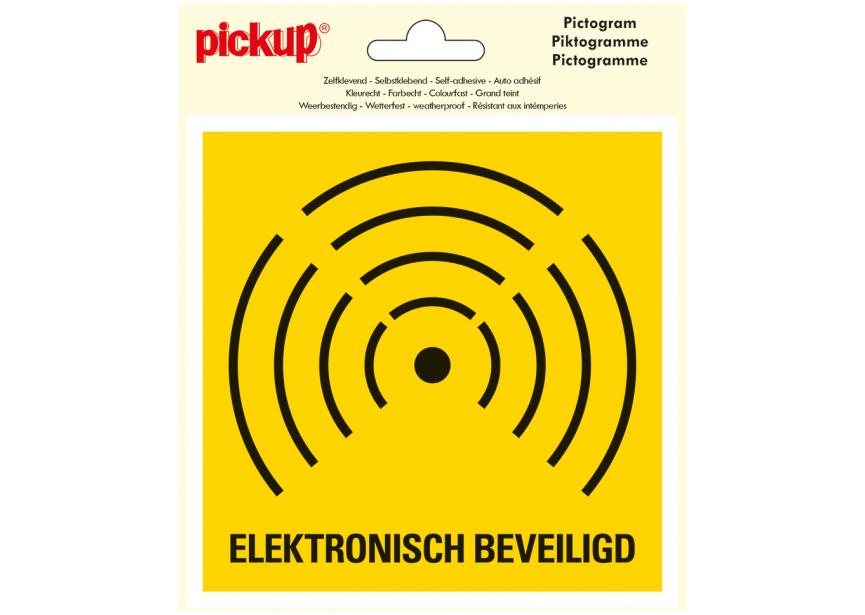 Sticker ELECTRONISCH BEVEILIGD P169 150x150