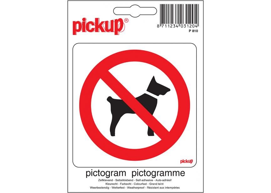 Sticker VERBODEN VR HONDEN P810 100x100 