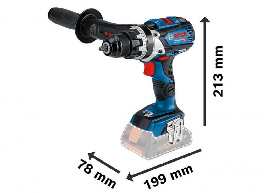 Bosch GSR 18V-110 C accu schroefboorm. Body L-Boxx (0.601.9G0.109)