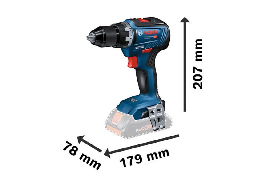 Bosch GSR 18V-55 accu schroefboorm. Body L-Boxx (0.601.9H5.203)