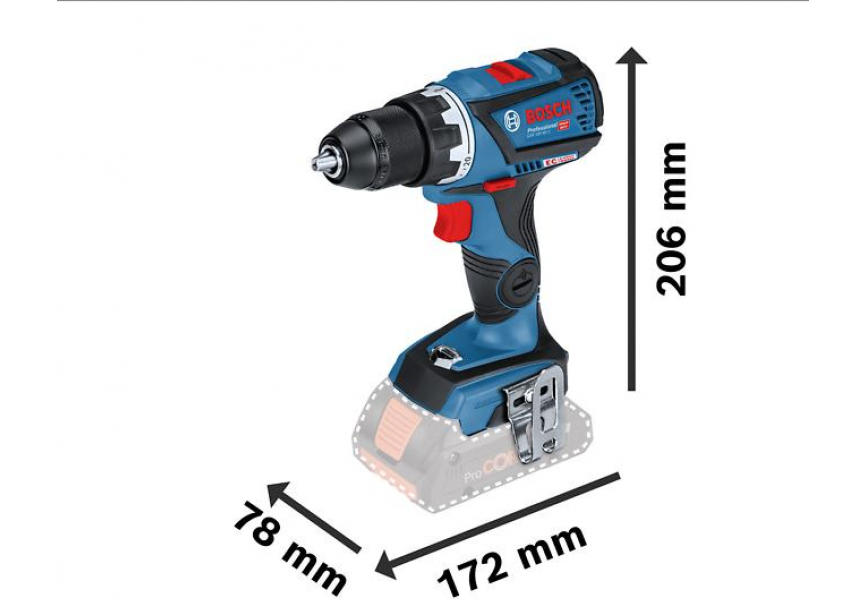 Bosch GSR 18V-60 C accu schroefboormach. Body L-Boxx (0.601.9G1.103)