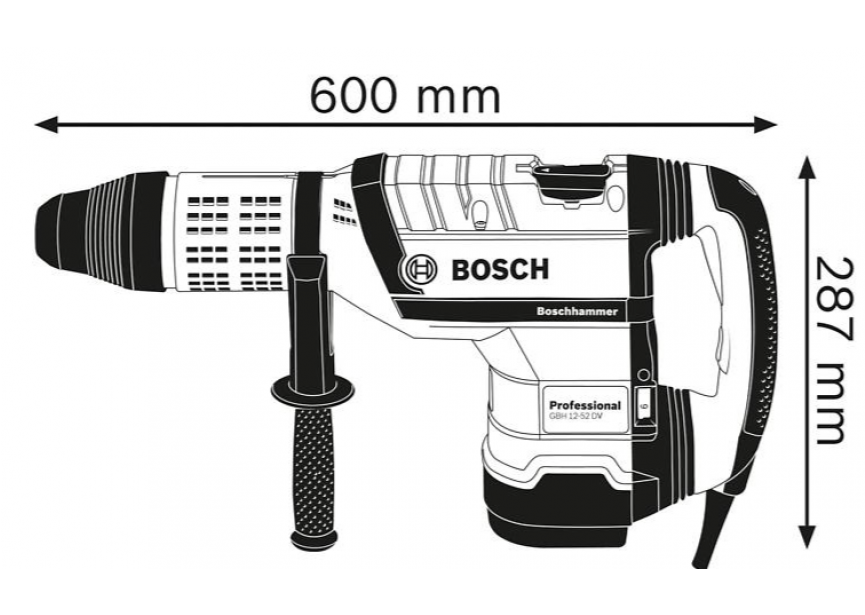 Bosch GBH 12-52 DV boorhamer (0.611.266.000) Koffer