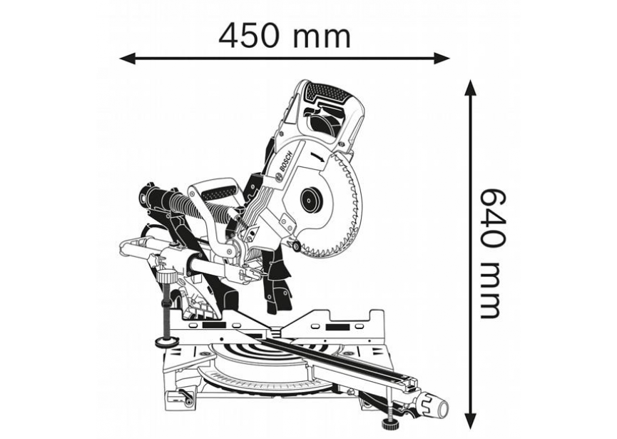 Bosch GCM 8 SDE afkortzaag (0.601.B19.200) Karton