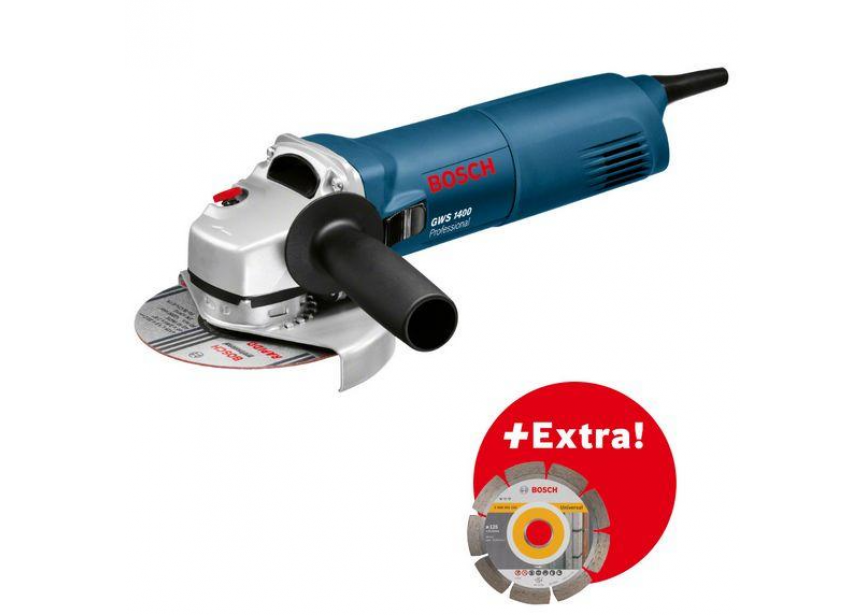 Bosch GWS 1400 haakse slijper Ø125mm (0.601.824.900) koffer