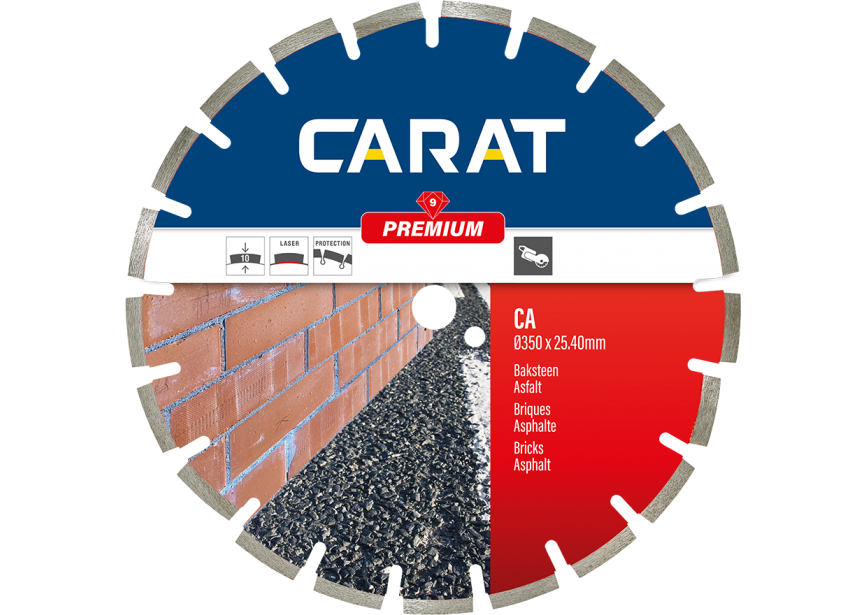 Diamantschijf baksteen/asfalt Ø400x25.4 CA premium CARAT