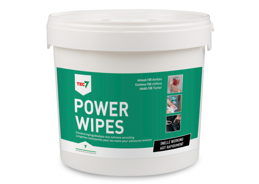 Reinigingsdoekjes Tec7 Powerwipes /150st (emmer)