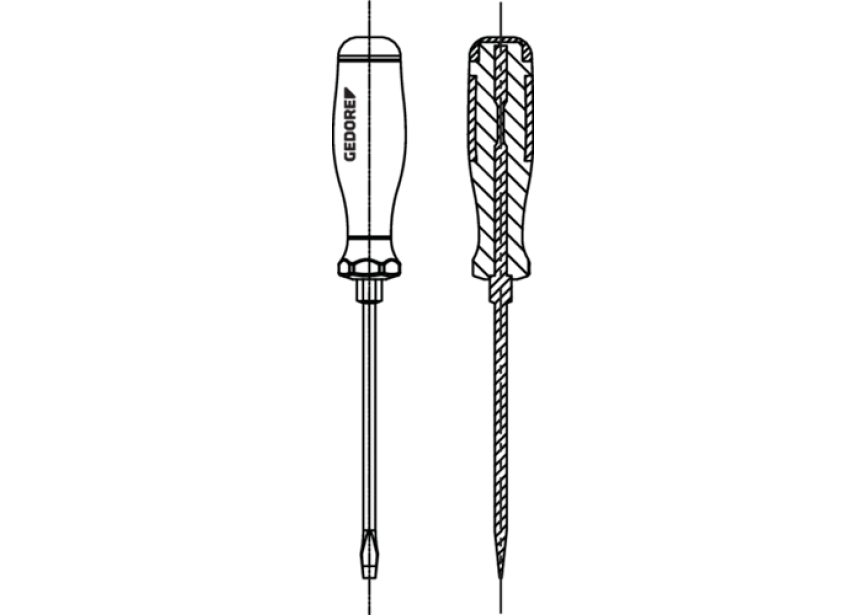 Schroevendraaier 2154SK 10 slagkap Gedore