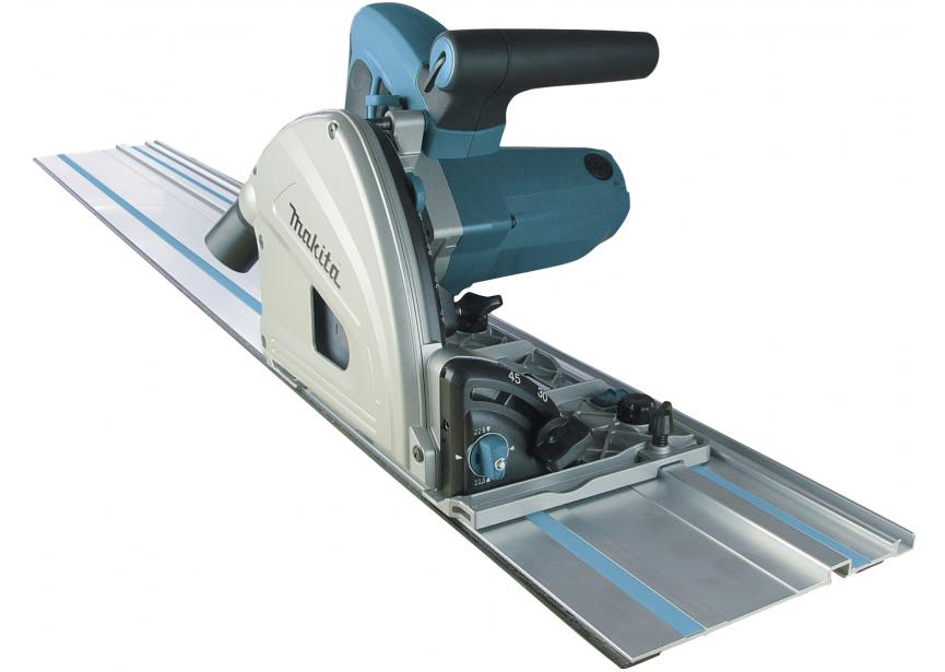 Makita SP6000J1 invalzaag Ø165 (1300w) (2 x rail + koppelstrip) Makpac