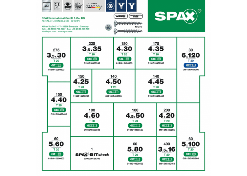 Spax L-Boxx groot Wirox T-star plus 2446dlg