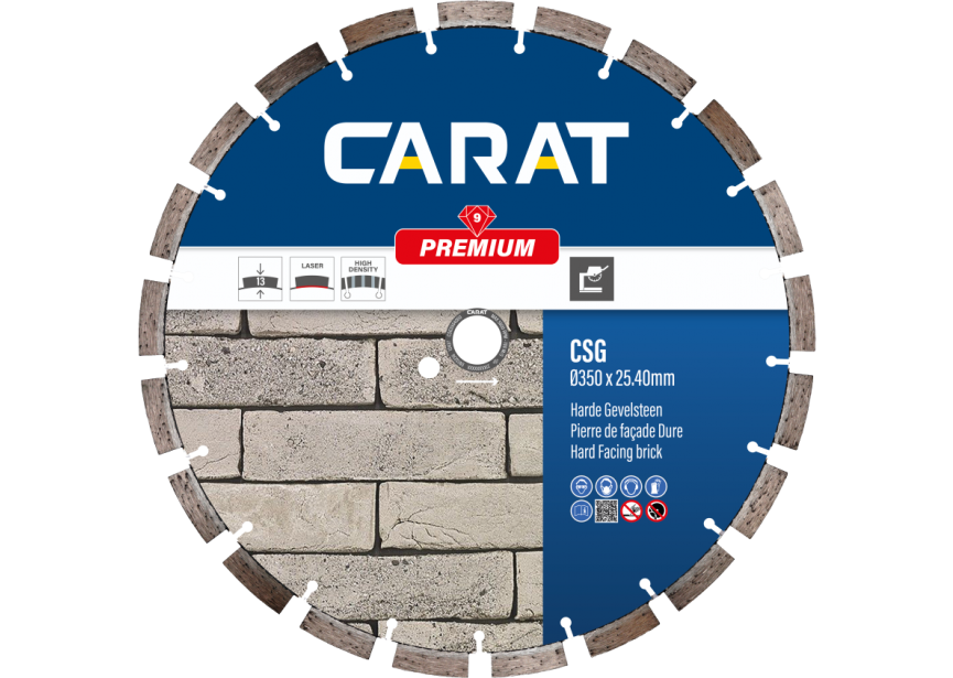 Diamantschijf harde gevelsteen Ø350x25.4 CSG CARAT