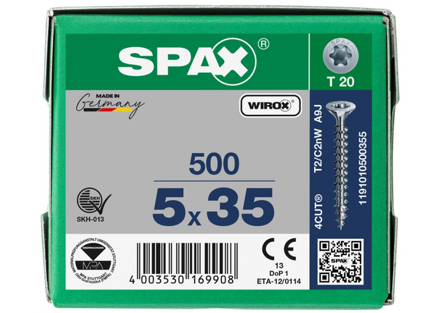 SPS SPAX 5.0 x 35 T20 Wirox /500st (1191010500355)