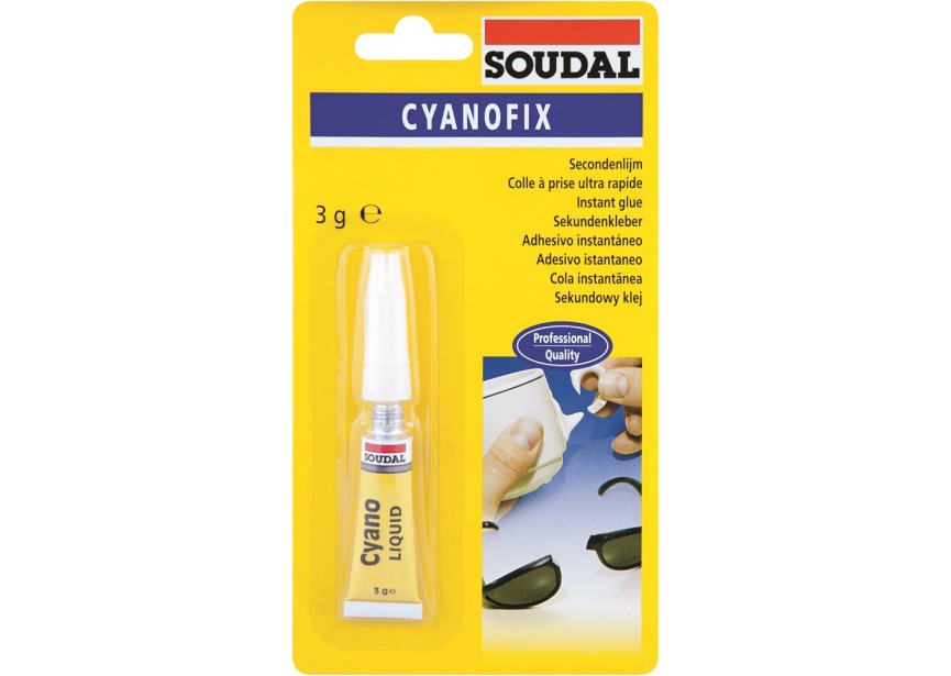 Lijm cyanofix 20gr. soudal 