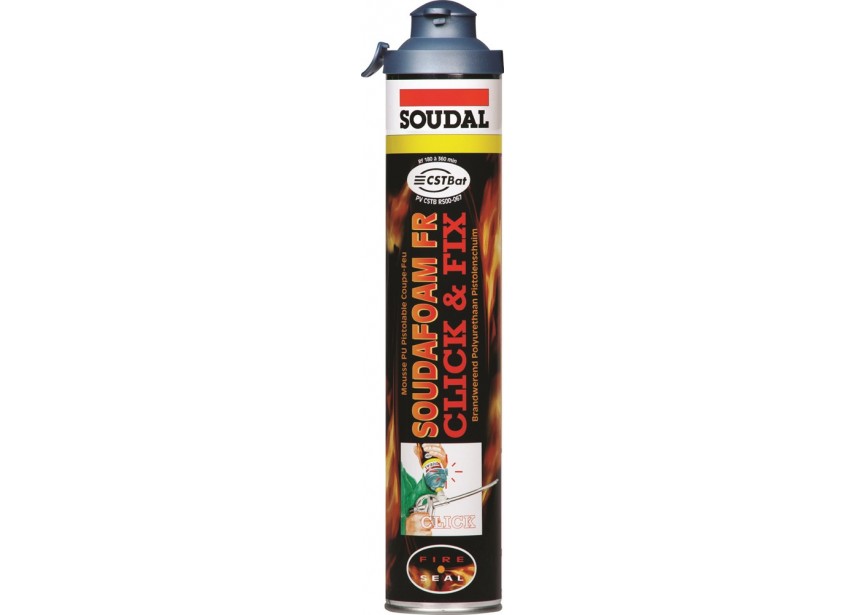 Pu-schuim soudafoam FR HY 750ml brandwerend ClickFix