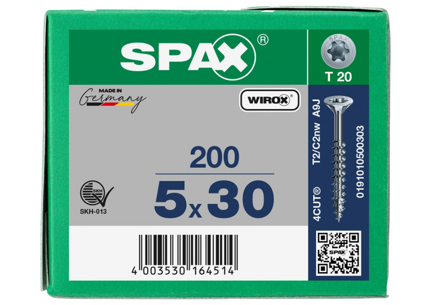 SPS SPAX GD 5.0 x 30 T20 Wirox /200st 