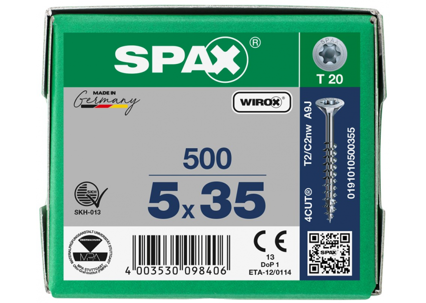 SPS SPAX GD 5.0 x 35 T20 Wirox /500st 