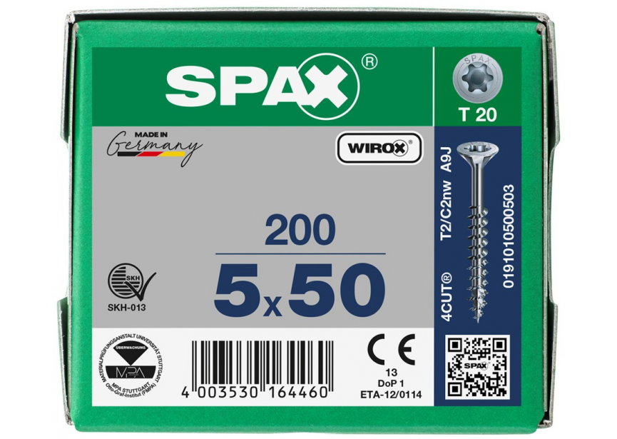 SPS SPAX GD 5.0 x 50 T20 Wirox /200st 