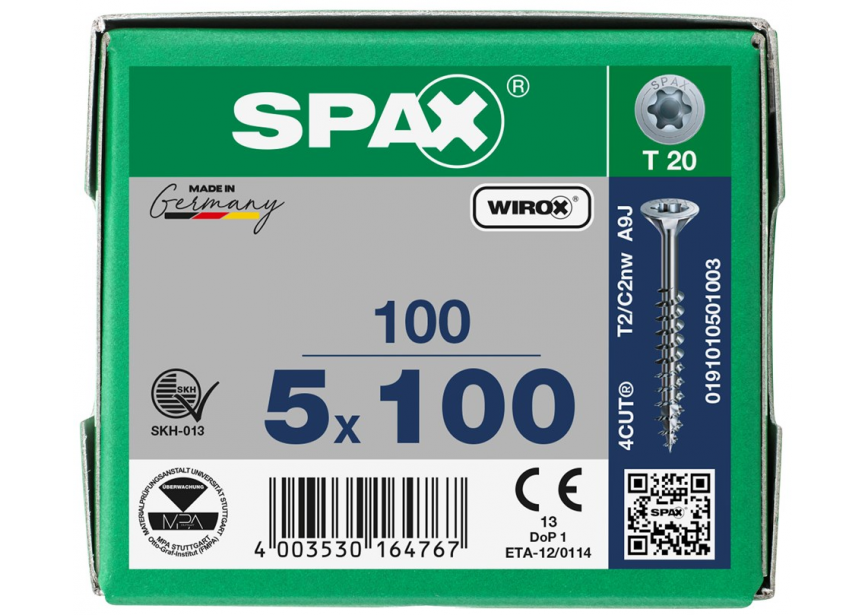 SPS SPAX GD 5.0 x100 T20 Wirox /100st 