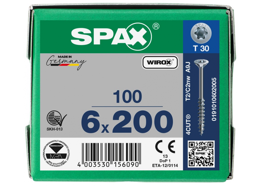 SPS SPAX GD 6.0 x200 T30 Wirox /1st 