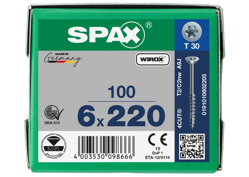 SPS SPAX GD 6.0 x220 T30 Wirox /1st 