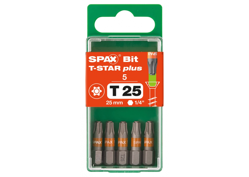 Bit T25 - 25mm /5st SPAX 