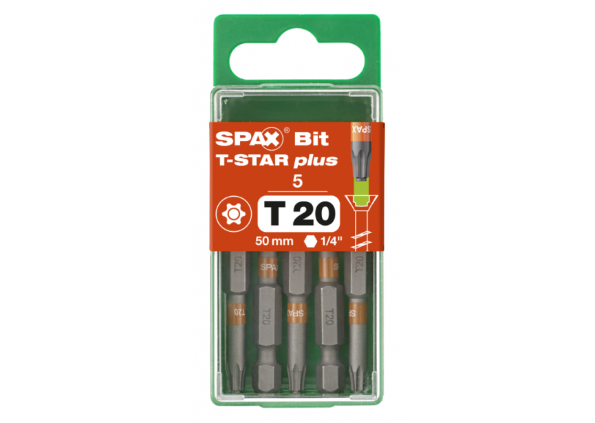 Bit T20 - 50mm /5st SPAX 