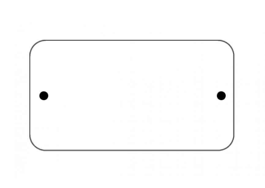 Machinelabel PVC wit 100x50mm 2-ogen /100st