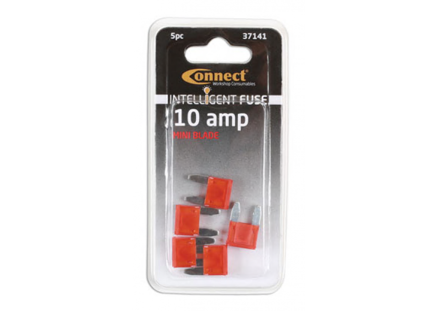 Steekzekering mini LED 10A rood /5st Connect 37141