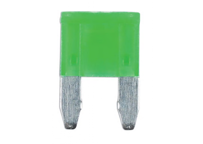 Steekzekering mini LED 30A groen /5st Connect 37145