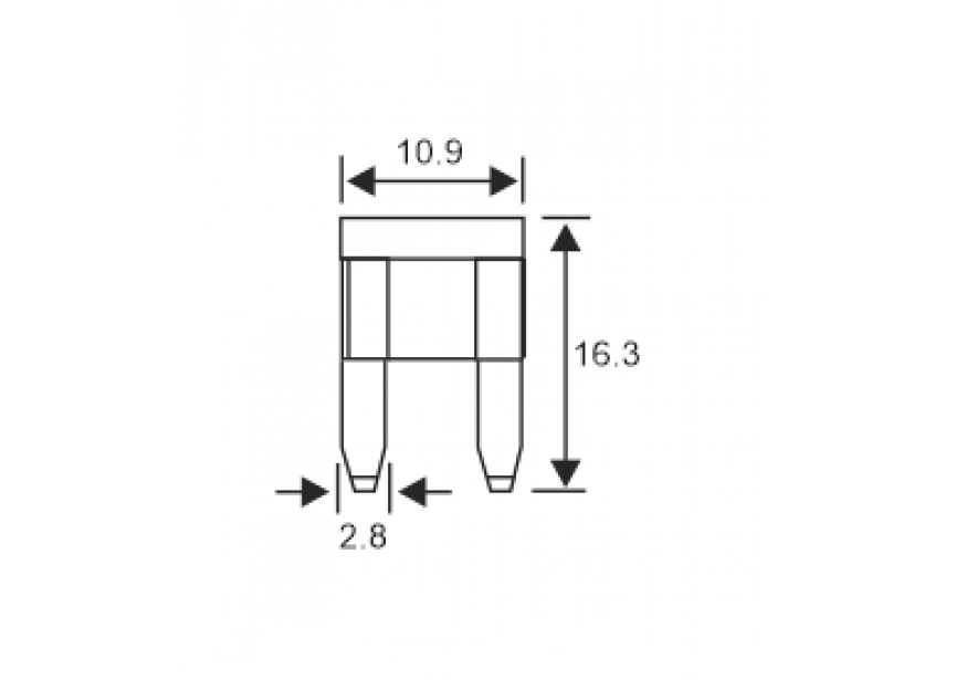 Steekzekering mini 20A geel /5st Connect 36838