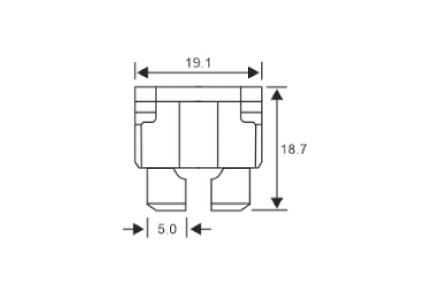 Steekzekering LED  7.5A bruin /5st Connect 37132