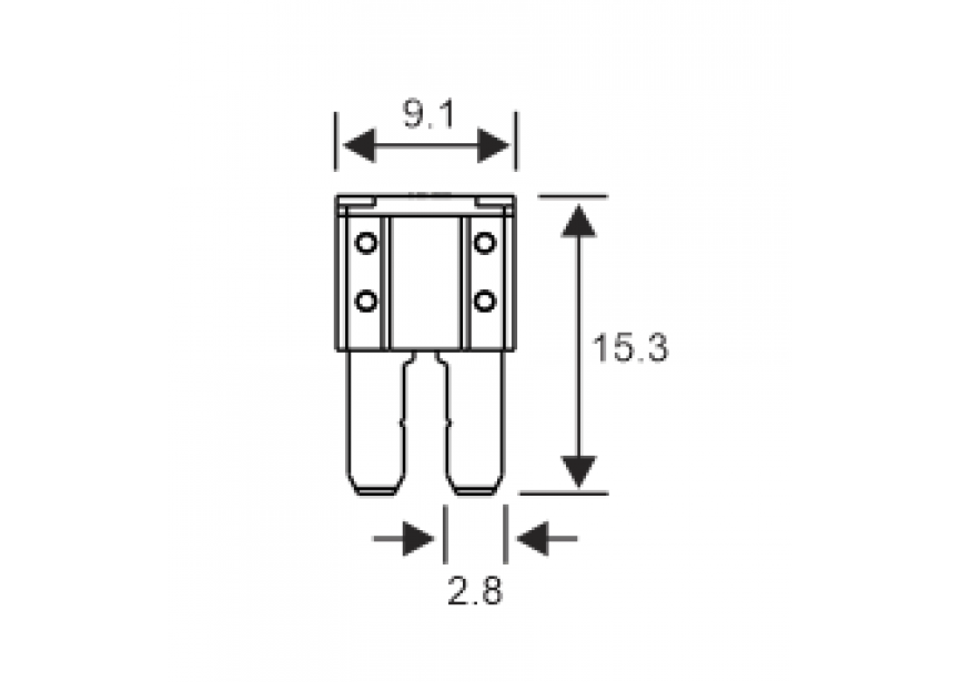 Steekzekering micro LED  5A beige /5st Connect 37147