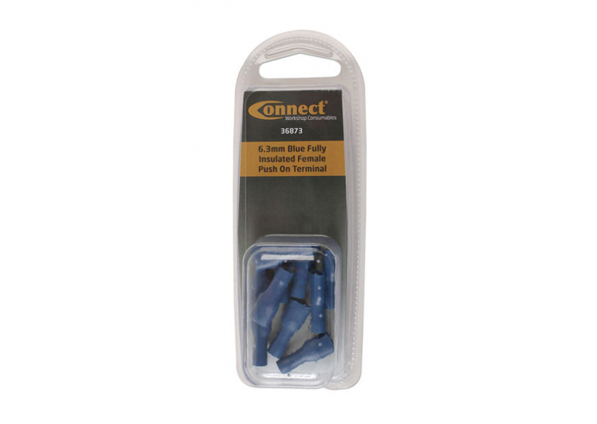 Kabelschoen huls iso 6.3mm blauw /10st (1.5-2.5mm²) Connect 36873