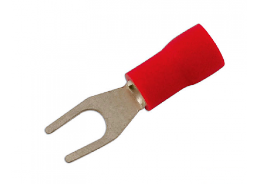 Kabelschoen vork 4.0mm rood /100st (0.5-1.5mm²) Connect 30151