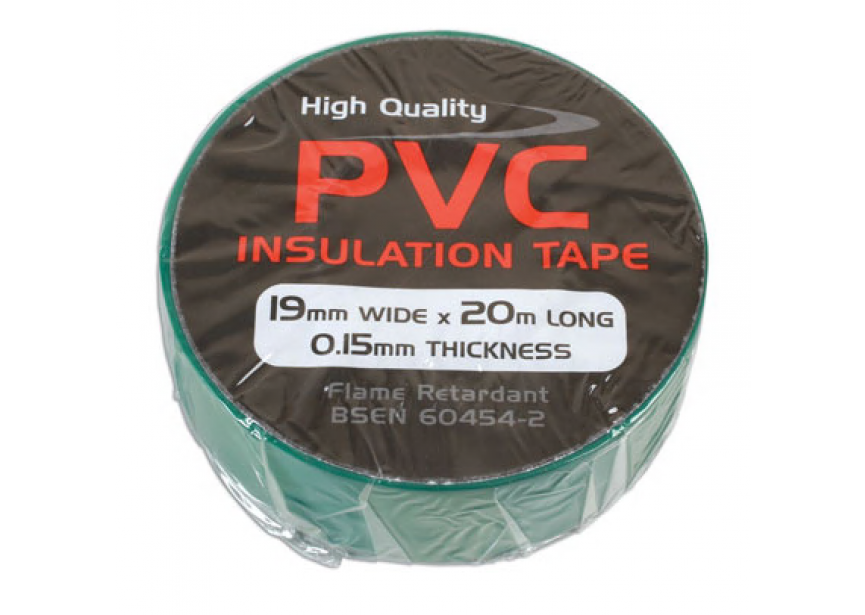 Isolatietape  19mm x 20m groen Connect 36890