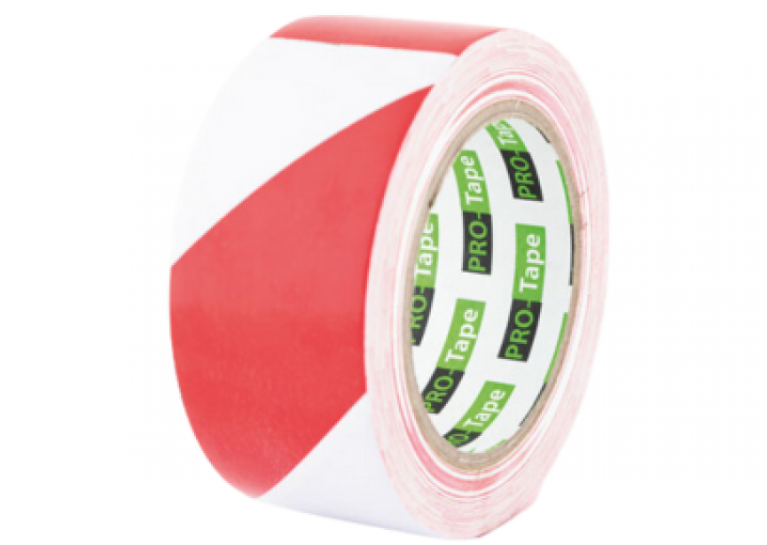 Signalisatietape rood/wit 50mmx33m PRO-Tape