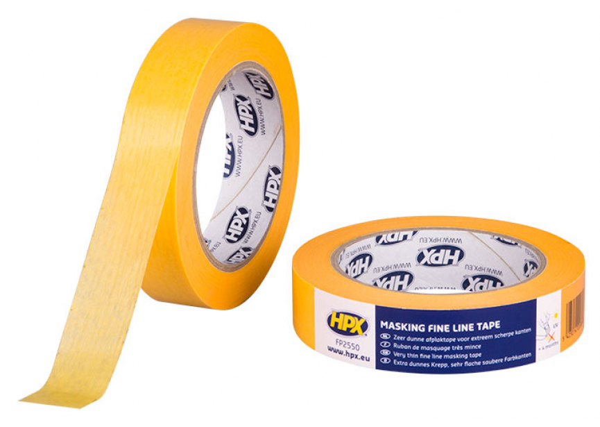 Afplaktape oranje fine line 25mmx50m HPX 