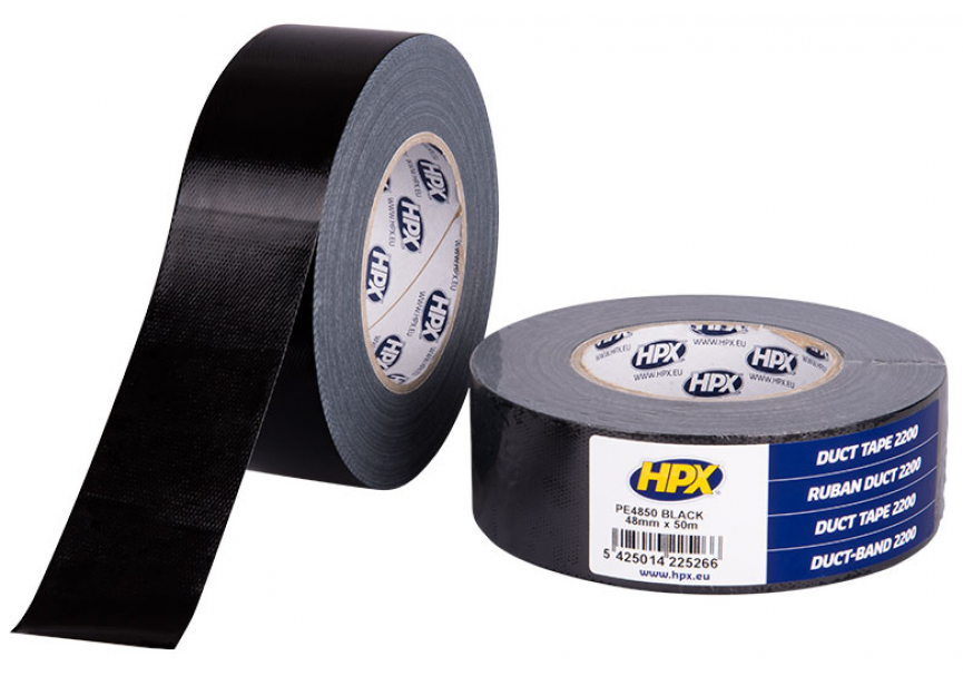 Duct tape HPX 2200 zwart 48mmx50m Premium
