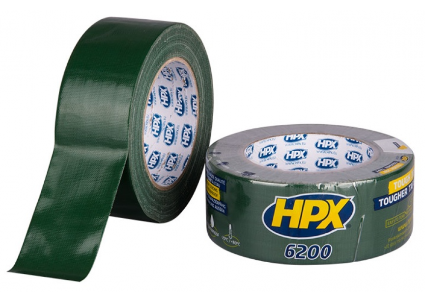 Duct tape HPX 6200 groen 48mmx25m Repair tape