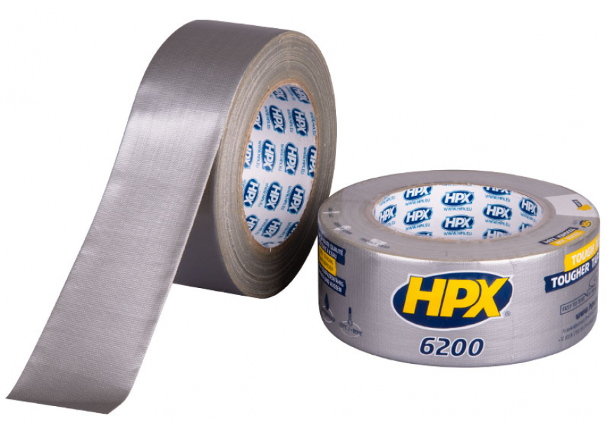 Duct tape HPX 6200 zilver 48mmx25m Repair tape