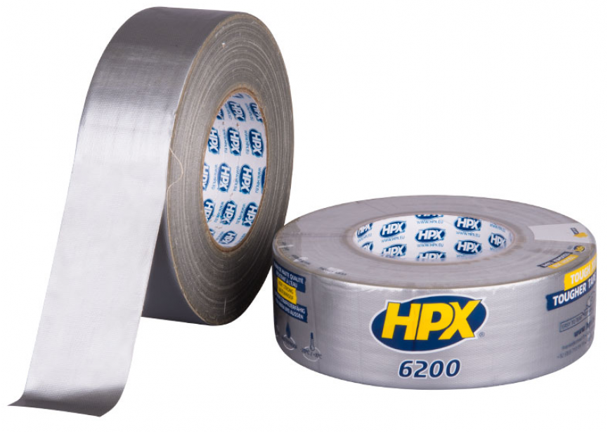 Duct tape HPX 6200 zilver 48mmx50m Repair tape