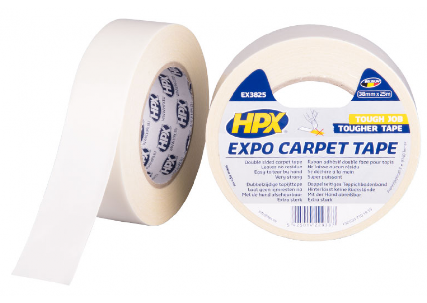 Dubbelzijdige tapijttape Expo 38mmx25m HPX (geweven)