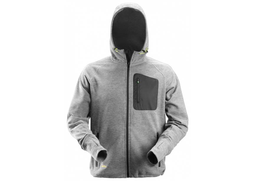 Vest FW fleece hoodie 8041-1804-006 L grijs