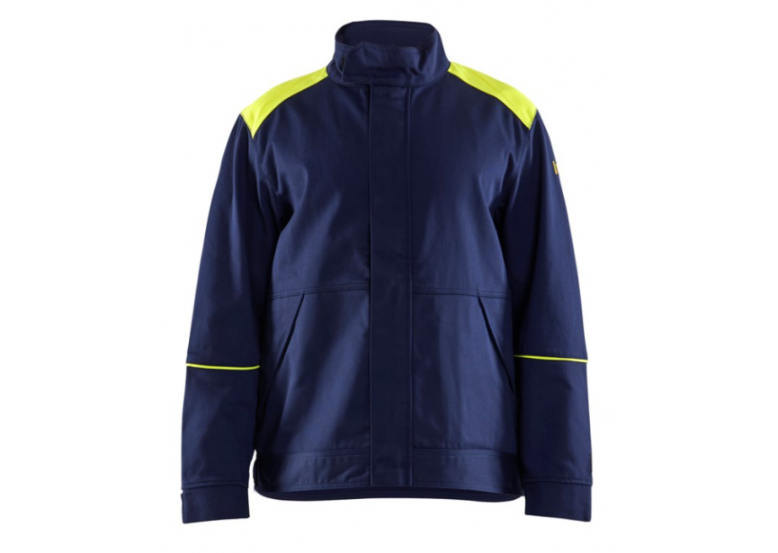 Lasvest 4801 blauw/HighVis geel L Blaklader